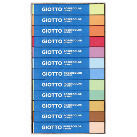 F.I.L.A. Astuccio 12 Gessi Policromi A Sezione Quadrata 12Mm, Lunghezza 90Mm Robercolor Carre'E