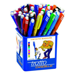 Tratto 826500 penna a sfera Nero, Blu, Verde, Rosso 50 pz