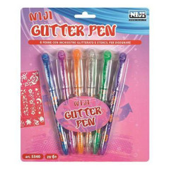 Niji 5340 penna gel Penna in gel con cappuccio Multicolore 6 pz