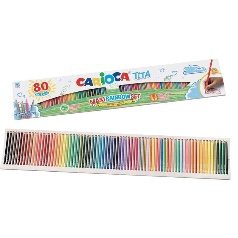Carioca 42890 pastello colorato Colori assortiti 80 pz