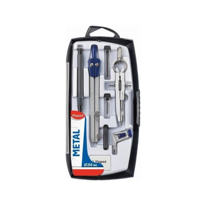 Maped 197514 compasso Nero, Blu, Metallico 8 pz