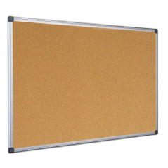 Bi-Office Maya Cork Board Bacheca fissa Alluminio, Nero, Legno Sughero