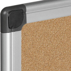 Bi-Office Maya Cork Board Bacheca fissa Alluminio, Nero, Legno Sughero