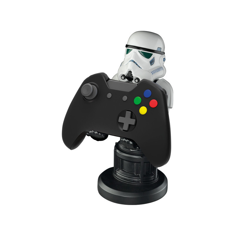 EXG Cable Guys - Star Wars Stormtrooper Supporto attivo Telefono cellulare/smartphone, Telecomando Nero, Bianco