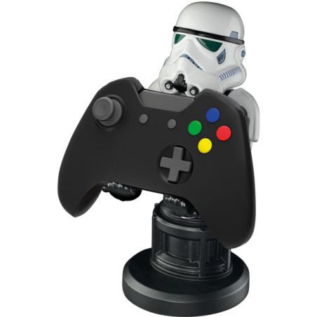 EXG Cable Guys - Star Wars Stormtrooper Supporto attivo Telefono cellulare smartphone, Telecomando Nero, Bianco
