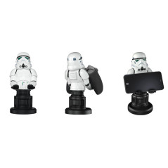 EXG Cable Guys - Star Wars Stormtrooper Supporto attivo Telefono cellulare/smartphone, Telecomando Nero, Bianco