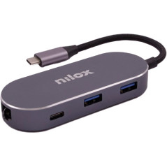 Nilox MINI DOCKING STAT HDMI 3USB PD ETH USB tipo-C 0 Mbit s