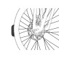Meliconi My Bike Supporto fisso da bicicletta a parete per ruota anteriore, universale
