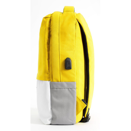 Pantone PT-BK102Y zaino Zaino casual Bianco, Giallo Poliestere