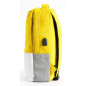 Pantone PT-BK102Y zaino Zaino casual Bianco, Giallo Poliestere