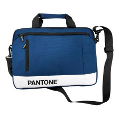 Pantone PT-BPC002N borsa per laptop 39,6 cm (15.6") Borsa da corriere Blu, Bianco