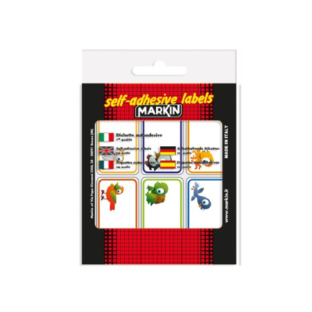 Koh-I-Noor X11046-2 etichetta autoadesiva Rettangolo Permanente Multicolore 60 pz