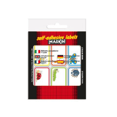 Koh-I-Noor X11046-2 etichetta autoadesiva Rettangolo Permanente Multicolore 60 pz