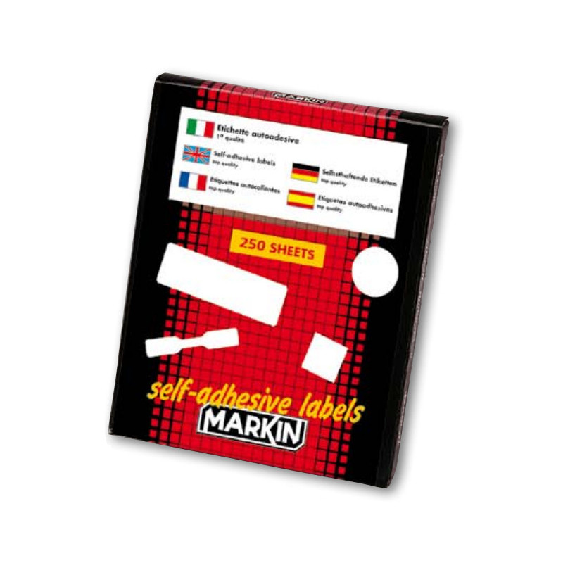 Markin X12563 etichetta autoadesiva Rotondo Rimovibile Bianco 250 pz