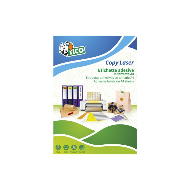 Tico LP4FA-7036 etichetta autoadesiva Rettangolo Permanente Arancione 1680 pz