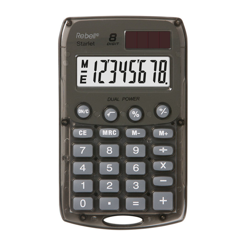 Rebell Starlet BK calcolatrice Tasca Calcolatrice di base Grigio