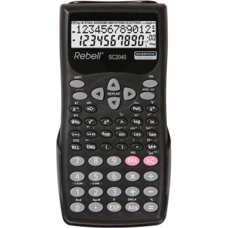 Rebell SC2040 calcolatrice Tasca Calcolatrice scientifica Nero