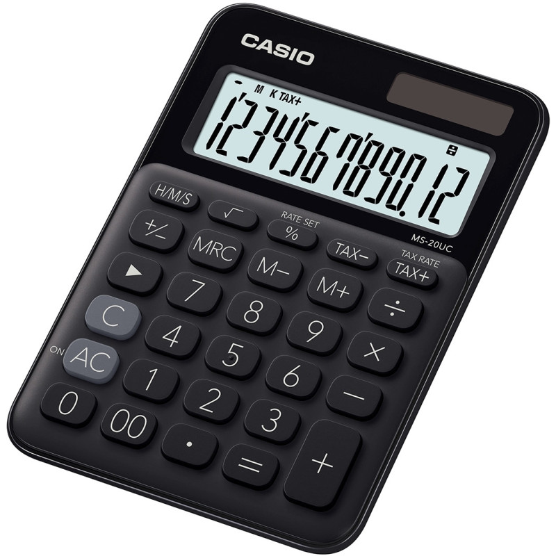 Casio MS-20UC-BK calcolatrice Desktop Calcolatrice di base Nero