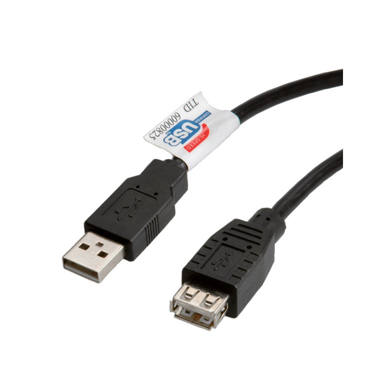 ROLINE 3m USB 2.0 cavo USB USB A USB B Nero