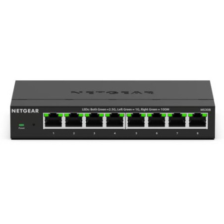 NETGEAR MS308 Non gestito 2.5G Ethernet (100/1000/2500) Nero