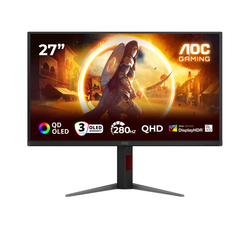 AOC G4 Q27G4ZD Monitor PC 68,6 cm (27") 2560 x 1440 Pixel Quad HD QD-OLED Nero, Rosso