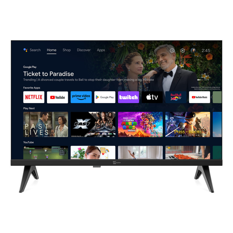 TELE System TS22FHD SMG14 12V 55,9 cm (22") Full HD Smart TV Wi-Fi Nero 180 cd/m²