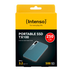 Intenso Lesen/Schreiben bis zu 500 MB/s/250GB USB tipo-C 3.2 Gen 1 (3.1 Gen 1) Blu, Grigio