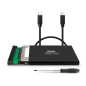 Hamlet Box esterno USB 3.1 Tyce-C per Hard Disk SATA 2,5 in alluminio