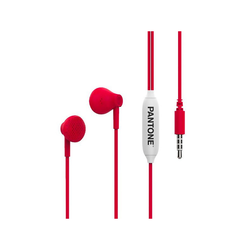 Pantone PT-WDE001R1 cuffia e auricolare Cuffie Cablato In-ear Musica e Chiamate Rosso, Bianco Pantone PT-WDE001R1 cuffia e auricolare Cuffie Cablato In-ear Musica e Chiamate Rosso, Bianco