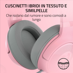 Razer Kraken Kitty V2 - Quartz ed. Cuffia Cablata a padiglione Rosa