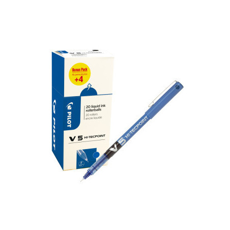 Pilot V5 HI-TECPOINT VALUE PACK Penna stick a sfera Blu 20 pz