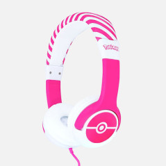 OTL Technologies Pokémon Pokéball Pink Kids Cuffie Cablato A Padiglione Gaming Rosa, Bianco