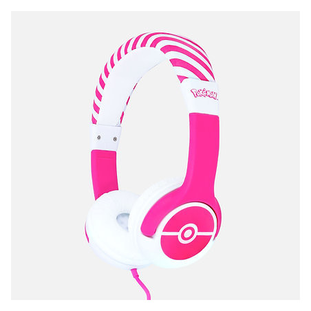 OTL Technologies Pokémon Pokéball Pink Kids Cuffie Cablato A Padiglione Gaming Rosa, Bianco