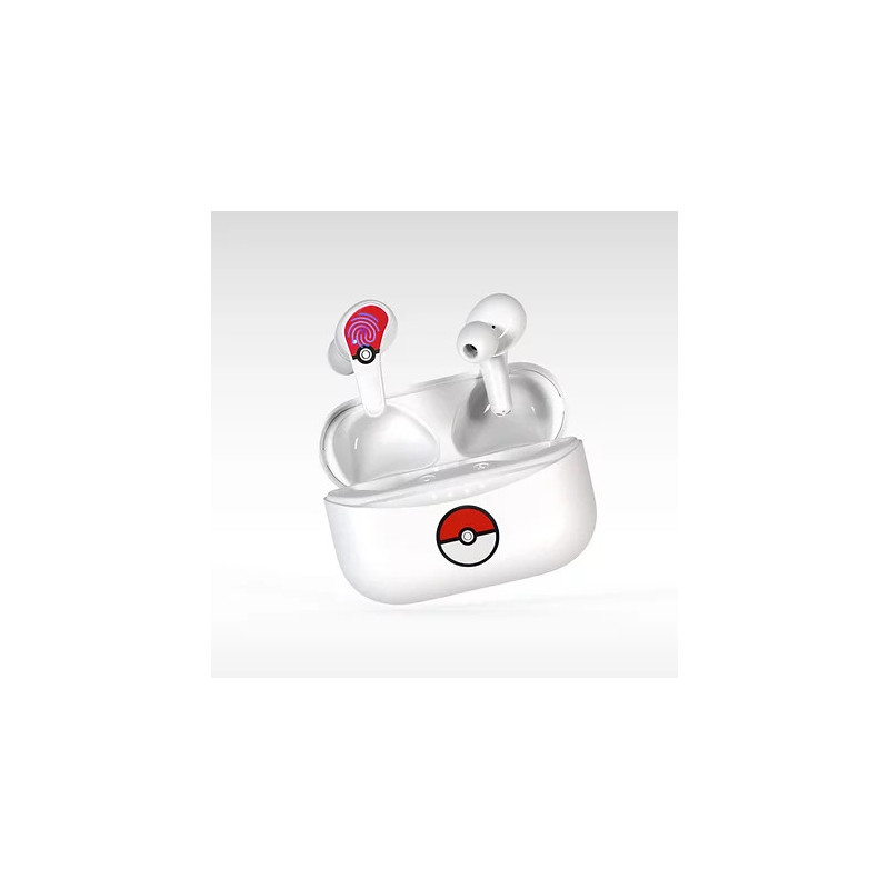 OTL Technologies Pokémon Poké ball Auricolare Wireless In-ear Musica e Chiamate Bluetooth Bianco