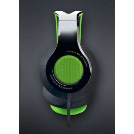 Gioteck TX-30 Auricolare Cablato A Padiglione Gaming Nero, Verde