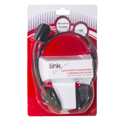 Link Accessori LKHS01 cuffia e auricolare Cablato A Padiglione Musica e Chiamate Nero
