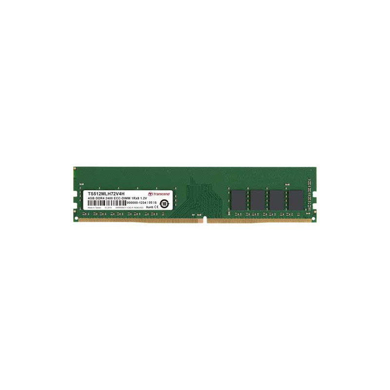 Transcend TS512MLH72V4H memoria 4 GB 1 x 8 GB DDR4 288-pin DIMM