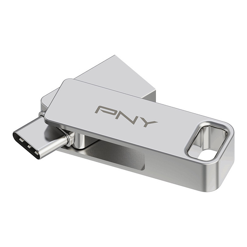 PNY DUO LINK unità flash USB 64 GB USB Type-A / USB Type-C 3.2 Gen 1 (3.1 Gen 1) Acciaio inox