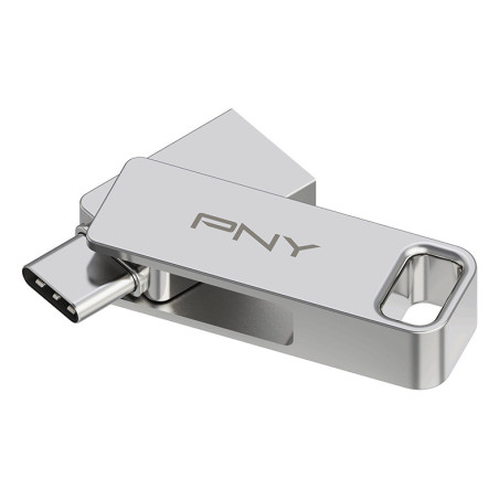 PNY DUO LINK unità flash USB 64 GB USB Type-A   USB Type-C 3.2 Gen 1 (3.1 Gen 1) Acciaio inox