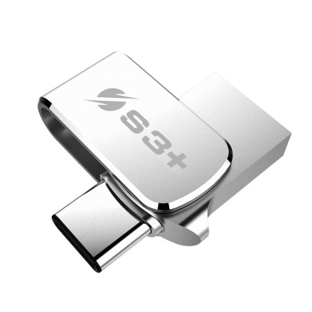 S3Plus Technologies Pen Drive Steel unità flash USB 128 GB USB Type-A / USB Type-C 3.2 Gen 1 (3.1 Gen 1) Acciaio inox