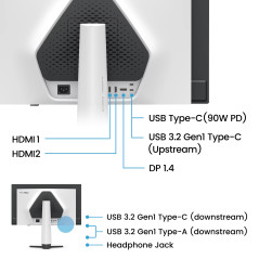 BenQ EX271UZ Monitor PC 67,3 cm (26.5") 3840 x 2160 Pixel 4K Ultra HD OLED Nero, Bianco
