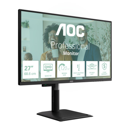 AOC Q27P4CV Monitor PC 68,6 cm (27") 2560 x 1440 Pixel Quad HD LED Nero