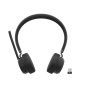 Lenovo Wireless VoIP Headset Auricolare A Padiglione Ufficio Bluetooth Nero 4XD1M80020