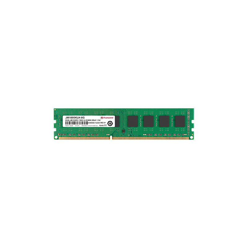 Transcend JetRam JM1600KLU-2G memoria 2 GB 2 x 8 GB DDR3 288-pin DIMM Transcend JetRam JM1600KLU-2G memoria 2 GB 2 x 8 GB DDR3 288-pin DIMM
