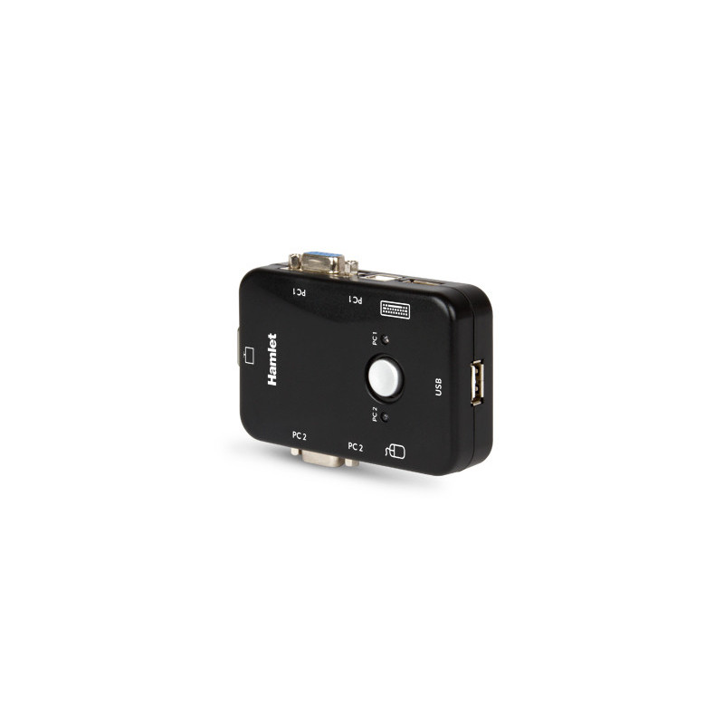 Hamlet KVM Smart Control Switch a 3 porte usb con 2 set di cavi KVM inclusi