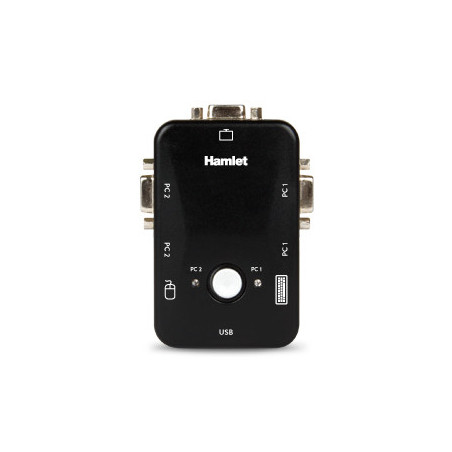 Hamlet KVM Smart Control Switch a 3 porte usb con 2 set di cavi KVM inclusi