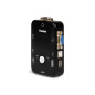 Hamlet KVM Smart Control Switch a 3 porte usb con 2 set di cavi KVM inclusi
