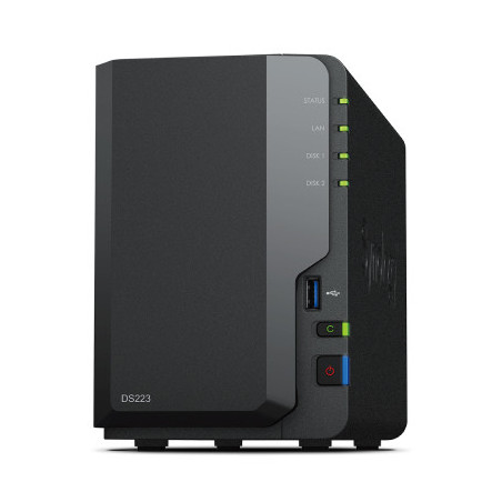 Synology DiskStation DS223 server NAS e di archiviazione Desktop Realtek RTD1619B 2 GB DDR4 0 TB