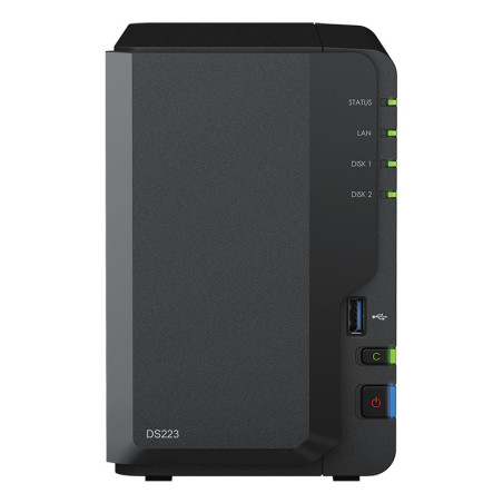 Synology DiskStation DS223 server NAS e di archiviazione Desktop Realtek RTD1619B 2 GB DDR4 0 TB