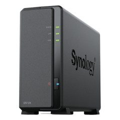 Synology DiskStation DS124 server NAS e di archiviazione Desktop Realtek RTD1619B 1 GB DDR4 0 TB DiskStation Manager Nero